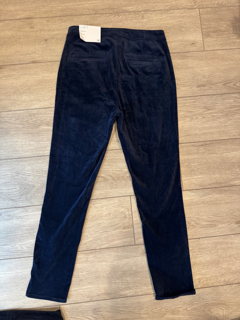 LOFT navy blue velvet pants